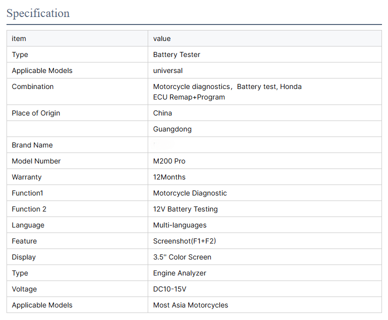 M200 Pro Motorcycle Scanner - Handheld Diagnostic Tool with ECU Remap, Honda Yamaha Compatible, WiFi, Battery Testing