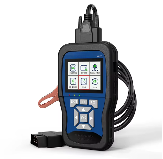 M100 Motorcycle Diagnostic Scanner - Handheld Tool for Honda, Yamaha, Suzuki, OBDII with Live Data, Fault Code Reset