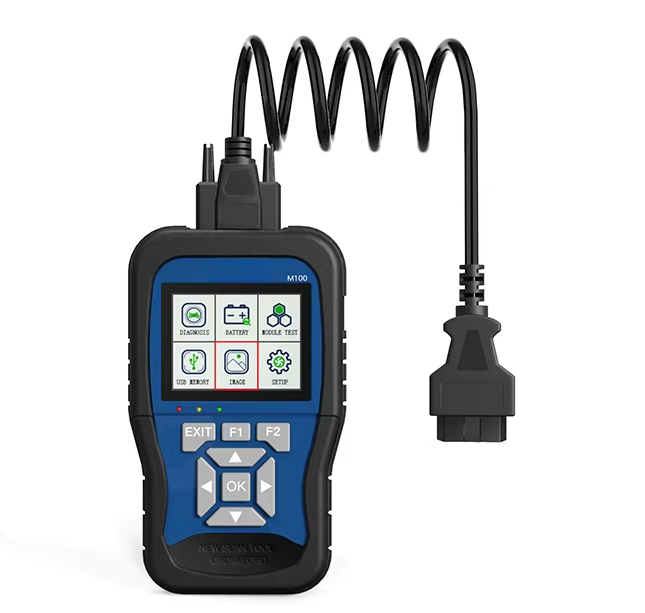M100 Motorcycle Diagnostic Scanner - Handheld Tool for Honda, Yamaha, Suzuki, OBDII with Live Data, Fault Code Reset