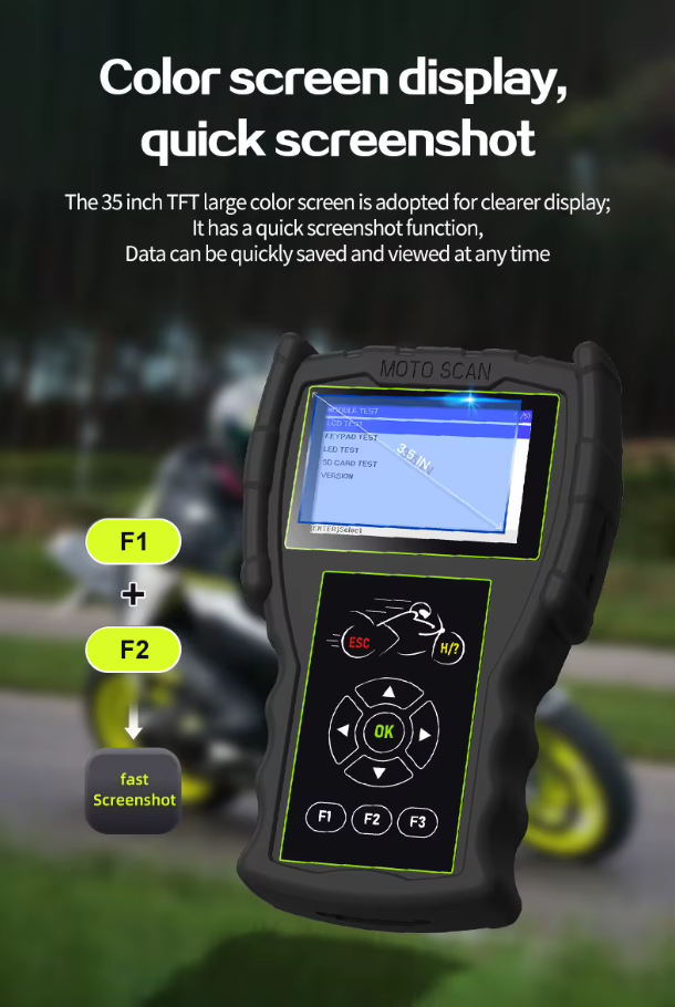 M100 Pro BMW Motorcycle Scanner - OBD2 Diagnostic Tool with Fault Code Reader, ABS Testing, Battery Tester