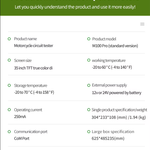 M100 Pro 2-in-1 Motorcycle Diagnostic Tool & Battery Tester, Multi-Language