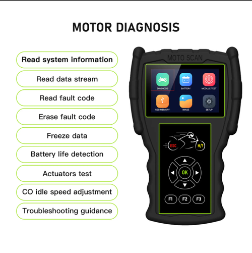 M100 Pro BMW Motorcycle Scanner - OBD2 Diagnostic Tool with Fault Code Reader, ABS Testing, Battery Tester