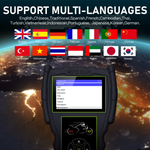 M100 Pro 2-in-1 Motorcycle Diagnostic Tool & Battery Tester, Multi-Language