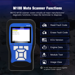 M100 2-in-1 Motorcycle Diagnostic Tool & Battery Tester – Multi-Brand