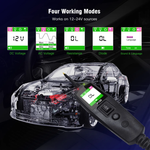 P100 Vehicle Electrical System Circuit Tester | DC/AC Voltage, Resistance, Diode, 10M Cable
