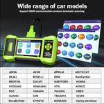 M300 Motorcycle Diagnostic Tool, Dual System, Battery Tester, 5-inch Display
