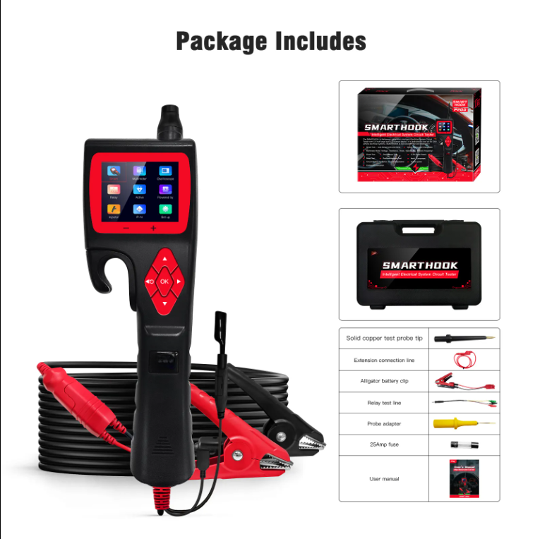 P-Series Automotive Diagnostic Tool - Multifunctional Circuit Tester with Oscilloscope, 0-5V Power, Relay & Injector Testing