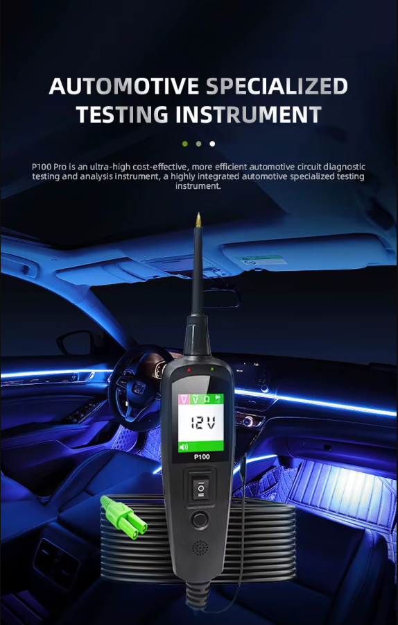 Automotive Circuit Tester - 0-70V Electrical Diagnostic Tool with TFT Display, Short Circuit Detection, 10M Cable for Cars & Trucks