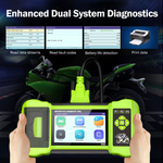 M300 Motorcycle Diagnostic Tool, Dual System, Battery Tester, 5-inch Display