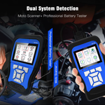 M100 2-in-1 Motorcycle Diagnostic Tool & Battery Tester – Multi-Brand