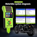 M200 Motorcycle Diagnostic Tool, Battery Tester, Signal Simulator, Built-in Printer