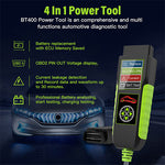 BT400 4-in-1 Automotive Diagnostic Tool | Battery Replace, OBD Voltage, Leakage