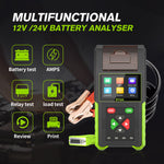 BT500 12V/24V Battery Analyser | Battery Test, Leakage Detection, Relay Test, Built-in Printer