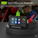 M208 Motorcycle Diagnostic Tool | 5" Touch, ABS, ECU Reset, 70+ Brands