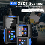 T200 OBD2 Scanner | Read/Clear DTC, Live Data, Battery Voltage, I/M Status