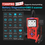 T300 PRO OBD2 Scanner | OBD II + Battery Tester, 50000+ Codes, Cloud Print